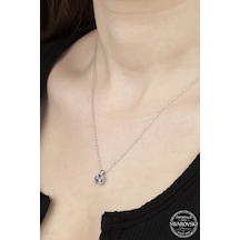 Union Swarovski Crystal Kadın Rivoli Gümüş Kolye