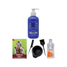 Saç Boyası Deli Mavi 250ml , Saç Açıcı, Boya Temizleyici Ve Fluweel Boya Seti