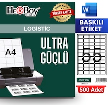 Herboy Hb-1055 37 X 24 Mm A4 Baskılı Laser Etiket 500 Adet