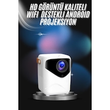Projeksiyon - 877 - Ev Sineması Bluetooth 4k Hd Kaliteli - Flzdgnkr - Görüntü Kumandalı