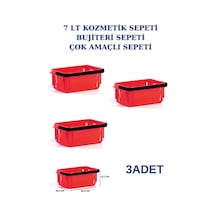 3 adet 7 Litre Kozmetik Sepeti Bijuteri Sepeti Kırtasiye Sepeti K