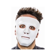 Beyaz Renk Hip Hop Anonim Jabbawockeez Dans Maskesi 18x19 Cm - Zmff-707341 18