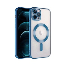 Apple Uyumlu   iPhone 13 Pro Kılıf Kross Magneticsafe Kapak - Sierra Blue