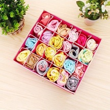 Dancemonkey Saklama Kutusu Kumaş İç Giyim Dolap Organik Kumaş Çorapları Cbtx Bölünmüş 4 Adet Ahşap