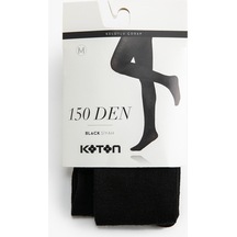 Koton Külotlu Çorap 150 Den Pamuk Karışımlı Siyah 4wak80272aa 4WAK80272AA999 Siyah