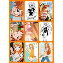 Anime- One Piece -nami Desenli 9 Lu Fotokart Seti