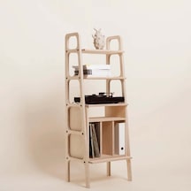 Woodesk Fiore, Ahşap Kitaplık Ve Raf Ünitesi, 140x50 Natural Renk