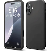 Apple İphone 16 Plus Kılıf Nano İçi Kadife Silikon - Siyah