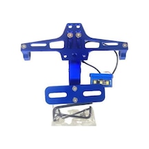 Motosiklet Universal Katlanır Plakalık Metal - Mavi