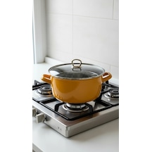 Kızartma Tenceresi Sarı 22 Cm 4,5 Lt Renkli