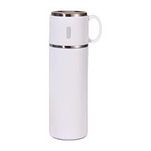 Erkek Su Şişesi Su Şişeleri Spor Salonu Sızdırmaz Termos Yalıtımlı Şişeler Bardak Vakumlu Mataralar Kahve Paslanmaz Çelik Yüksek Kapasiteli Taşınabilir Öğrenci Kapaklı Beyaz 580ml