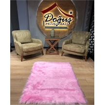 Doğuş Peluş Halı A Post Düz Kesim Pembe