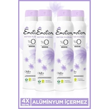 Tr Detox Floral Kadın Alüminyumsuz Vegan Deodorant, 4x150 Ml, Hızlı Kurur, Leke Bırakmaz