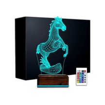 Luvivia Şahlayan At 3d Lamba - Masa Gece Lambası Şeffaf
