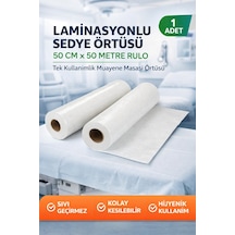 Laminasyonlu Sedye Örtüsü 50 Cm X 50 Metre Rulo Tek Kullanımlık Muayene Masası Örtüsü 1 Adet