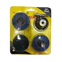 4 Parça Pimli Flap Zımpara Seti