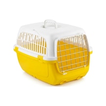 Taşınabilir Kedi Ve Köpek Taşıma Çantası Orta Boy - Sarı/beyaz
