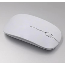 Ultra İnce Usb Bilgisayar Pc Dizüstü Masaüstü Kablosuz Mouse Beyaz Lisinya