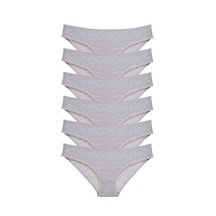 6 Adet Süper Eko Set Likralı Kadın Slip Külot Gri Standart