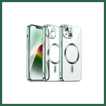 Bezos İphone 15 Uyumlu Kılıf Kross Magneticsafe Kapak - Açık Yeşil Bzs01
