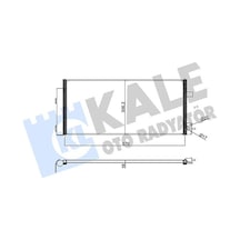 Kale 355925 Kondenser Chevrolet Aveo Kondenser Al/brz 650x306x16 95328644- 96943763