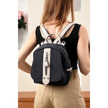 Just Polo Kadın Orta Boy Ayarlanabilir Askılı Şık Lakost Sırt Çantası Shopper Lacivert - Taba