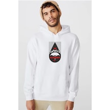 The Umbrella Academy Rain Logo Beyaz Erkek 3ip Kapşonlu Sweatshirt 001