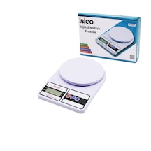 Dijital - Pilli Mutfak Terazisi Tartı 10kg / 1gr 5673 1.0 Beyaz Gri