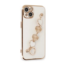 Apple Apple Uyumlu iPhone 14 Plus Kılıf Esila Silikon - Beyaz 0.2M-Çok Renkli