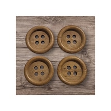 Ahşap Simit Düğme 1,5 Cm 10 Adet 24 Boy - 692486408