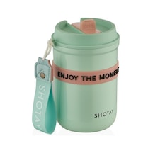 Shotay Strow Çelik Termos Mug 410ml Yeşil Yeşil Shotay Strow Çelik Termos Mug 410ml Yeşil Yeşil