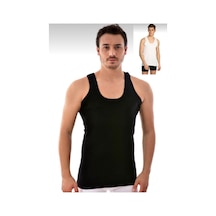Erkek Siyah Beyaz Atlet 6'lı Paket Pamuklu Tut0101 Sarı