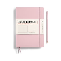 Leuchtturm1917 Not Defteri Orta Boy A5 , Sert Kapak, 251 Numaralandırılmış Sayfa, Noktalı, Pudra Pembe