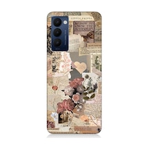Tecno Camon 18 Uyumlu Mektup Kelebek Çiçek Desenli Silikon Kılıf