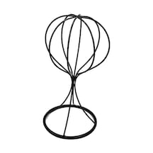 Balon Tarzı Şapka Askısı Masaüstü Dekoratif Peruk Sergileme Standı Siyah 22 Cm Diğer