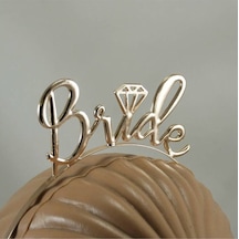 Partivitrini Bride Tek Taş Rose Gold Renk Metal Bekarlığa Veda Partisi Taç