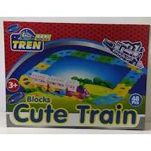 48 Parça Puzzle Eğitici Tren Ve Demiryolu Seti