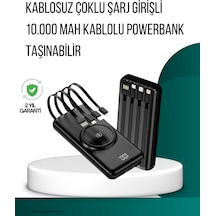 Kompakt - 629 - Tasarım, Güçlü Performans 10000mah - Matxzngz - Kablosuz Powerbank siyah