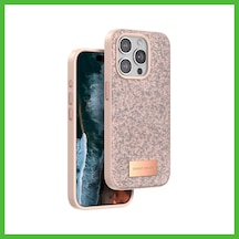 Vaveni Onegif İphone 15 Pro Max Uyumlu Bright Simli Kapak - Pembe Arz