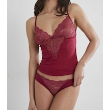 Pierre Cardin 345 Kaşkorse Kadın Atlet Külot Takımı Bordo