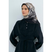 Armine İpek Eşarp 2026 Yaz - 9529-86 Siyah Twill