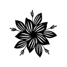 Sonbahar Çiçeği Oto Sticker Siyah 25 X 25 Cm1024