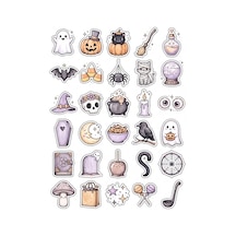 30 Adet Sevimli Pastel Cadılar Bayramı Sticker Seti - Laptop Ajanda Defter İçin Çok Renkli