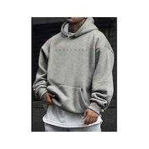Medinenur Originals Baskılı Kapüşonlu Sweatshirt Gri