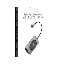 Özel Seri Taşınabilir Giriş Pratik Type-c 9'u 1 Arada Hdmı 15w