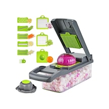 Sebze Kıyıcı, 11'i 1 Arada Mutfak Mandoline Dilimleyici, Salata Doğrayıcı, Meyve, Sebze, Havuç, Patates Ve Domate Diğer
