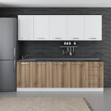 Minar 240 Cm Mutfak Dolabı Beyaz Dore 240-d1