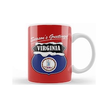 Seasons Greetings Virginia Christmas Kupa Bardak Porselen Karışık