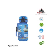 Alpintec Korsanlı Mavi Tritan Çocuk Suluk Matara 350 Ml Diğer