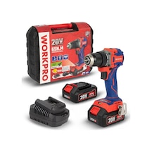 Workpro Wp390023 20volt 4.0ah Li-ion 65nm. Çift Akülü Kömürsüz Profesyonel Şarjlı Matkap